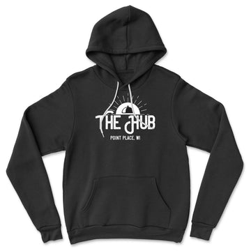 The Hub, Point Place, Wisconsin Hoodie in Black color